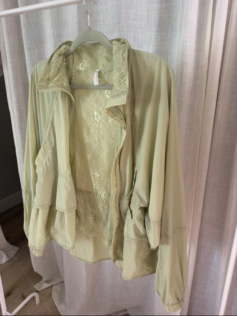 Free People Sage Green Lace Women's Jacket
